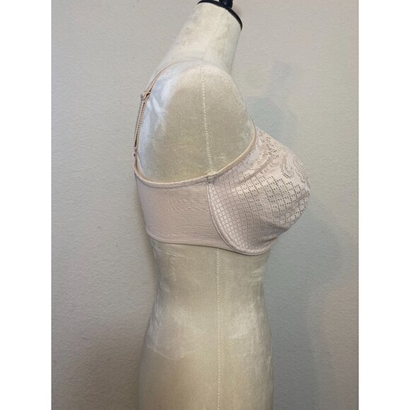 Louisa Bracq Paris Women's Underwire Blush Pink Lace Bra Size 32 H - Picture 2 of 7
